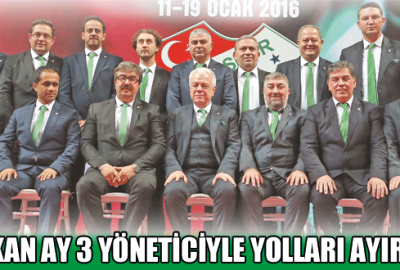 Başkan Ay 3 yöneticiyle yolları ayırıyor