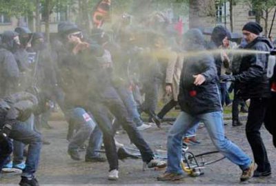 Le Pen karşıtı eylemde çatıştılar