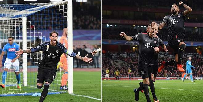 Real Madrid ve Bayern Münih çeyrek finalde