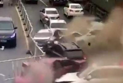 14 araç birbirine böyle girdi!