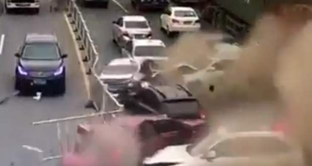 14 araç birbirine böyle girdi!