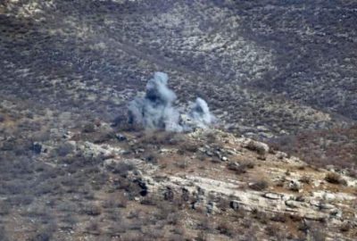 Asker, teröristlerin geçiş güzergahını yerle bir etti