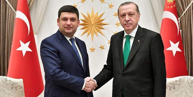 Cumhurbaşkanı Erdoğan, Ukrayna Başbakanı Groysman’ı kabul etti