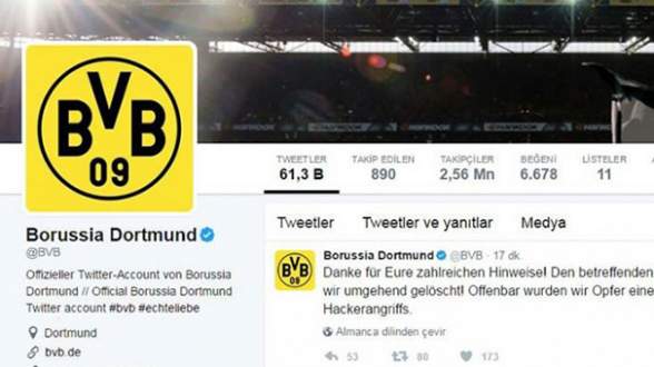 Dortmund’un Twitter hesabı hacklendi