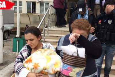 Uyuşturucu taciri 20 günlük bebeğiyle gözaltına alındı