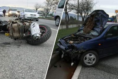 Bursa’da otomobil ile motosiklet çarpıştı