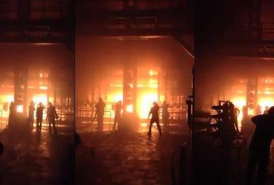 Bursa’da cam fabrikasında büyük yangın