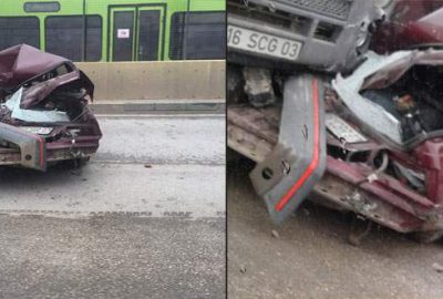 Bursa’da inanılmaz kaza… Bu araçtan sağ çıktı
