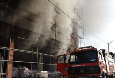 Bursa’da inşaatta yangın