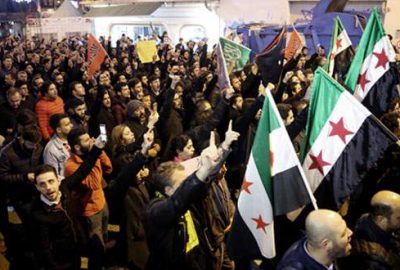 Esad rejiminin kimyasal saldırıları protesto edildi