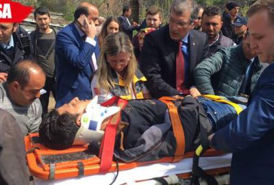 Kazada yaralanan gence ilk müdahale CHP’li vekilden