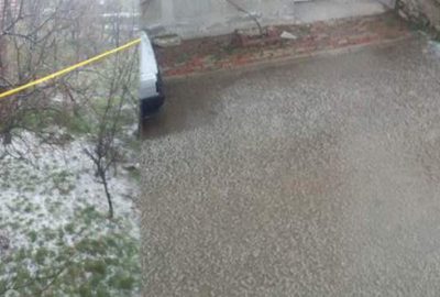 Bursa’ya dolu yağdı