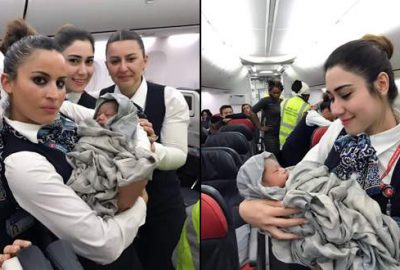 13 bin metre yüksekte THY uçağında doğdu