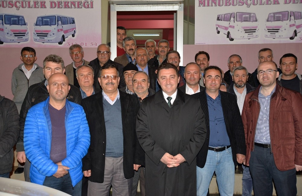 Başkan Bakıcı Minibüsçüler Derneği’ne konuk oldu