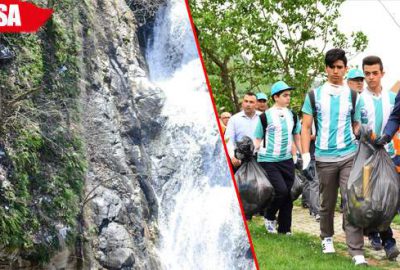 Erişilmesi zor olan doğadan 1 ton çöp topladılar