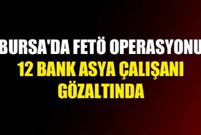 Bursa’da FETÖ operasyonu: 12 gözaltı