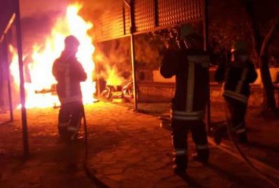 Tam donanımlı ambulansı yaktı