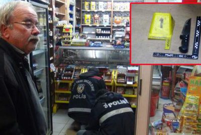 Panik yapan gaspçı, bıçağını düşürerek kaçtı