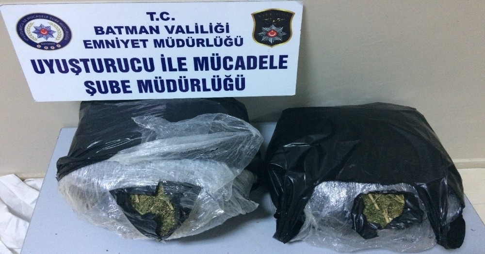 Batman’da 10 kilo 200 gram esrar ele geçirildi