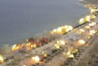 Yüzlerce tank ateş açtı