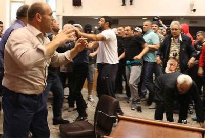 Makedonya Meclisi’nde olaylar çıktı