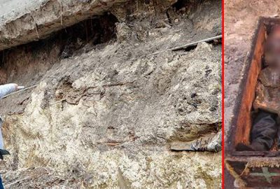 Rus subayın çürümemiş cesedinin yanında kemik parçaları bulundu