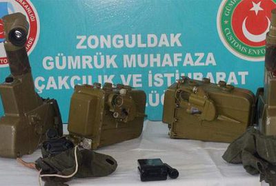 Zonguldak’ta antitank füzesi parçaları ele geçirildi