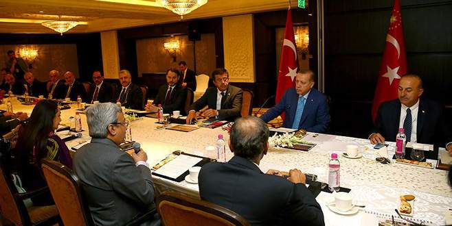 Erdoğan, Hindistan’ın önde gelen iş adamları ile bir araya geldi