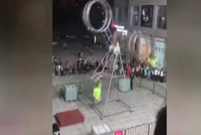 Akrobasi şovu kötü bitti