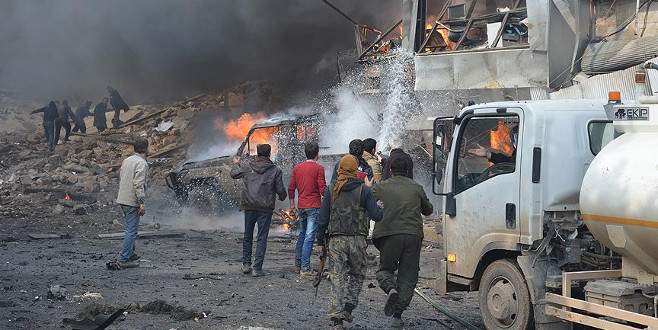 Azez’de bomba yüklü araçla saldırı