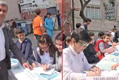 Küçük yazarlar kitaplarını imzaladı