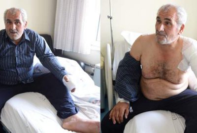 Kendisine saldıran ayıyı dilinden yakalayınca kurtuldu