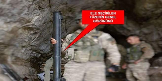PKK mağarasından Rus füzesi çıktı