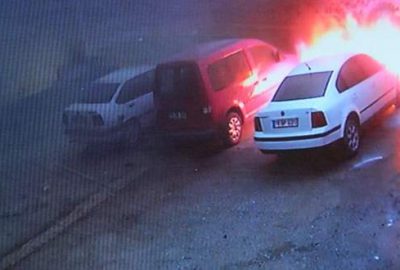 Eniştesi aracını kundakladı