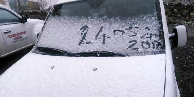 Mayıs ayında kar yağdı