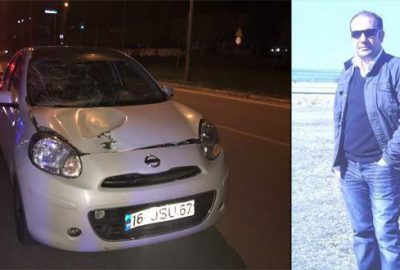 Trafik polisine uygulama esnasında araç çarptı