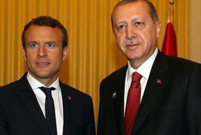 Erdoğan ile Macron ile bir araya geldi