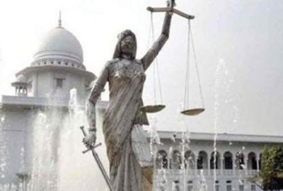 Adalet tanrıçası heykeli kaldırıldı