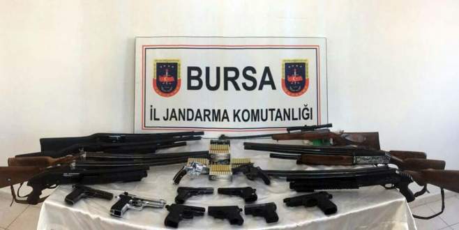 Bursa’da jandarmadan silah kaçakçılarına operasyon