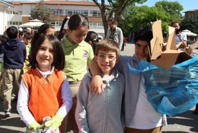 21 ton atık binlerce fidana dönüştü