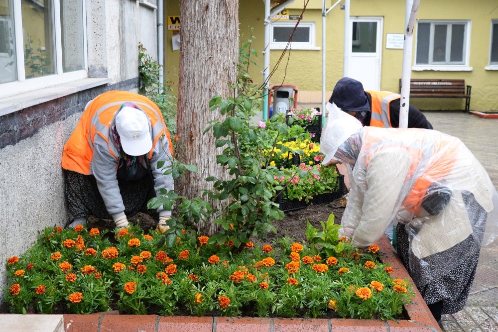 Bozüyük’te 26 camiye 10 bin çiçek