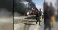 Ağrı’da yol kesen teröristler araç yaktı