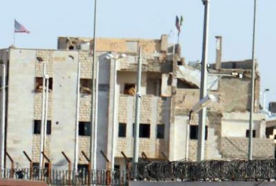 PKK/PYD binasına ikinci ABD bayrağı asıldı