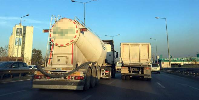 Bursa’da TIR ve kamyon sürücülerine ceza yağdı