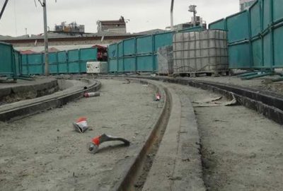 Taksim’de nostaljik tramvayın rayları döşenmeye başlandı