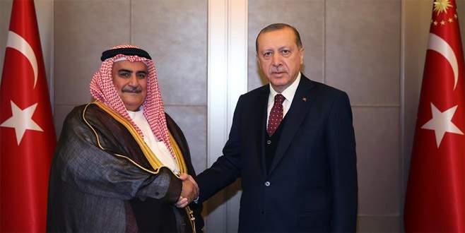 Cumhurbaşkanı Erdoğan Bahreyn Dışişleri Bakanı ile görüştü