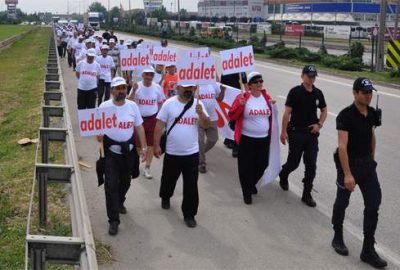 CHP ilçe örgütlerinden ‘adalet yürüyüşü’ne destek