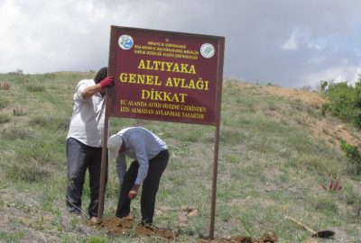 Elazığ’da avlak alanlara ikaz tabelası