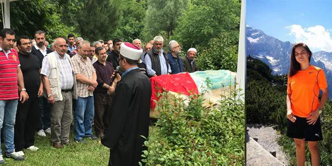 Uçurumdan düşerek hayatını kaybeden Melek, Bursa’da toprağa verildi