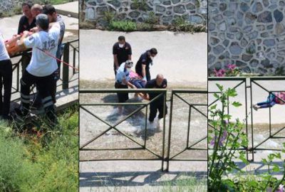 Gece dereye atladı, sabah temizlik işçileri buldu